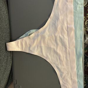 Honeydew Intimates Thong Bikini Panty Soft Pink/soft Blueish Green Large. 2 Pack